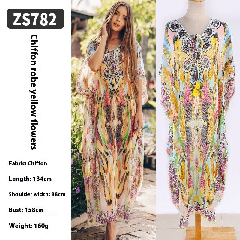 Robe Longue de Plage Transparente – Léger, Élégant & Bohème