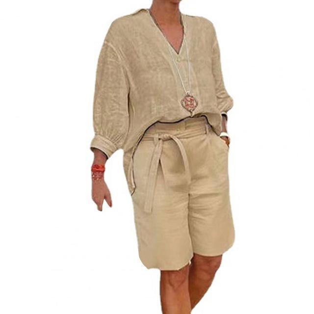 Ensemble Femme Coton & Lin – Élégance Décontractée & Confort Naturel