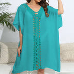 Robe ample à mailles crochet pour femme