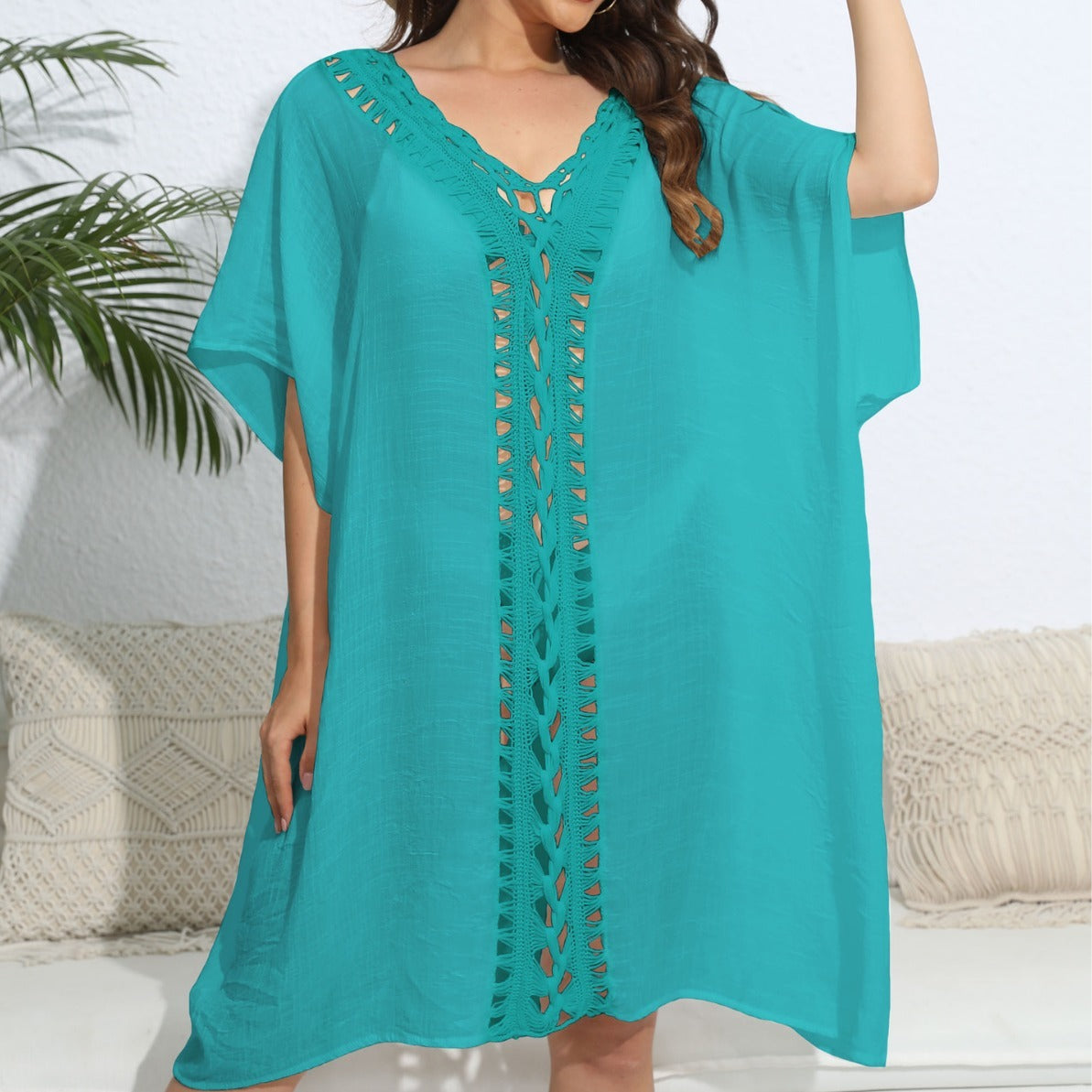 Robe ample à mailles crochet pour femme