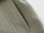 Ensemble Gilet Lin Ceinturé – Style Urbain Élégant