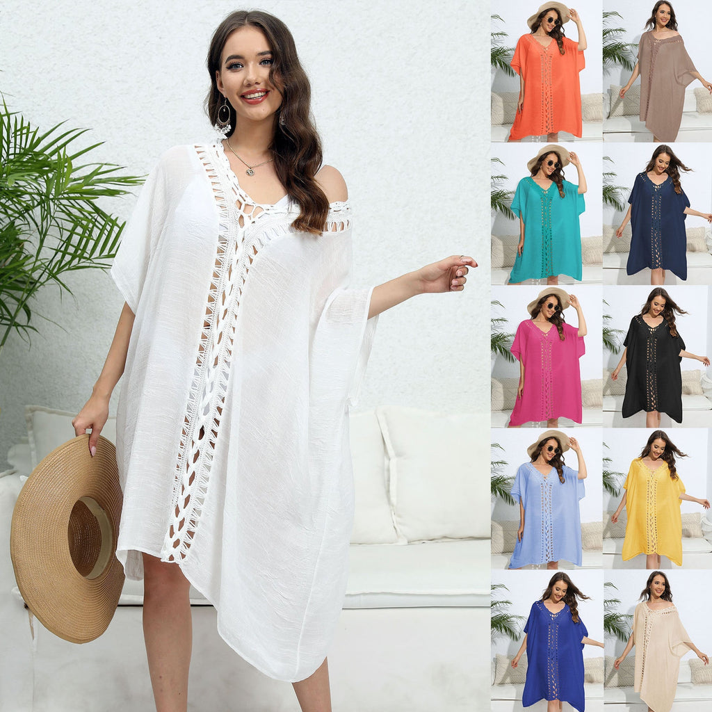 Robe ample à mailles crochet pour femme
