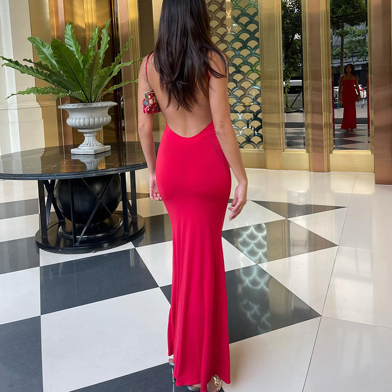 Mini-Robe Été Dos Nu – Bretelles Fines, Style Minimaliste