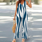 Ensemble Décontracté Imprimé 3D Femme – Débardeur & Pantalon Large en Soie Glacée