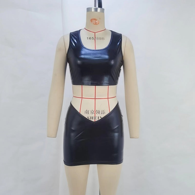 Ensemble Sexy Été – Crop Top Ajusté & Mini Jupe Moulante