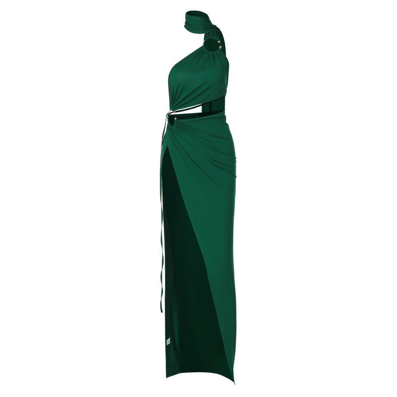 Robe Sexy Échancrée – Dos Nu, Bandeau, Fente Haute