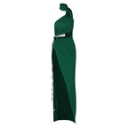 Robe Sexy Échancrée – Dos Nu, Bandeau, Fente Haute