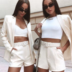 Ensemble Casual Plissé aux Épaules – Élégance Minimaliste & Tendance Décontractée