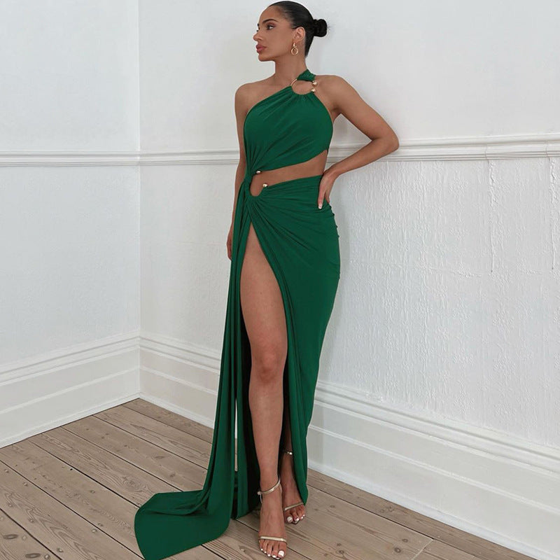 Robe Sexy Échancrée – Dos Nu, Bandeau, Fente Haute