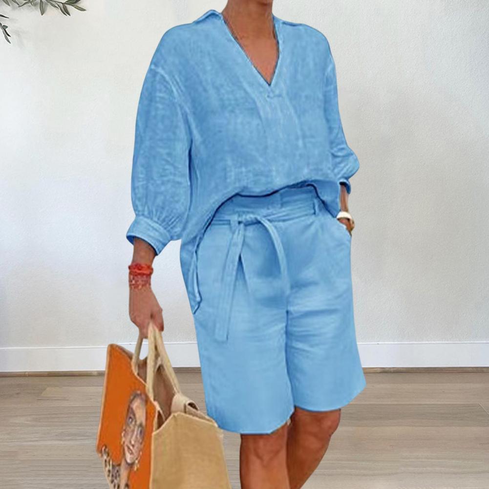 Ensemble Femme Coton & Lin – Élégance Décontractée & Confort Naturel