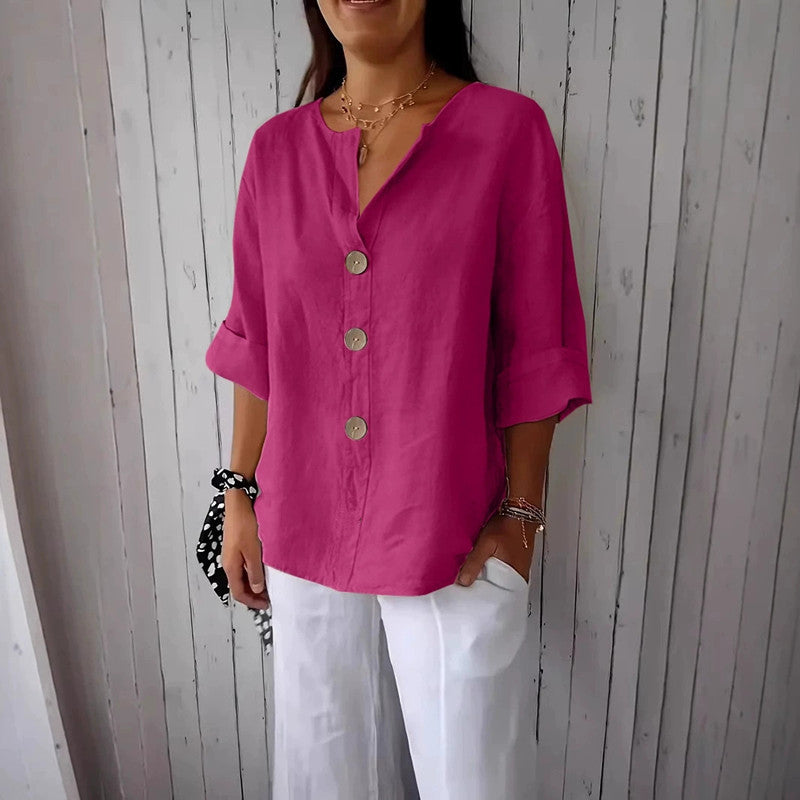 Chemise Maryline Décontractée En Lin