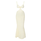 Robe Longue Élégante à Bretelles – Fendue, Dos Nu, Style Pure Désir