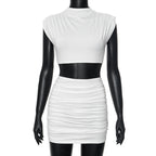 Ensemble Casual Blanc d'Été – Élégance Urbaine & Simplicité Raffinée