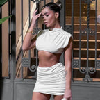Ensemble Casual Blanc d'Été – Élégance Urbaine & Simplicité Raffinée