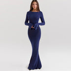 Robe Dos Nu Unicolore – Coupe Cintrée Chic & Élégante