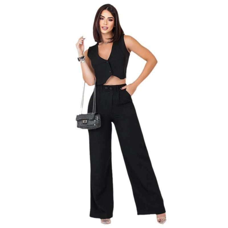 Ensemble Sans Manches Slim – Élégance Moderne & Allure Socialite
