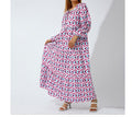 Robe Bohème Vintage d’Été – Col V & Imprimé Fleuri Élégant
