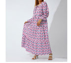 Robe Bohème Vintage d’Été – Col V & Imprimé Fleuri Élégant