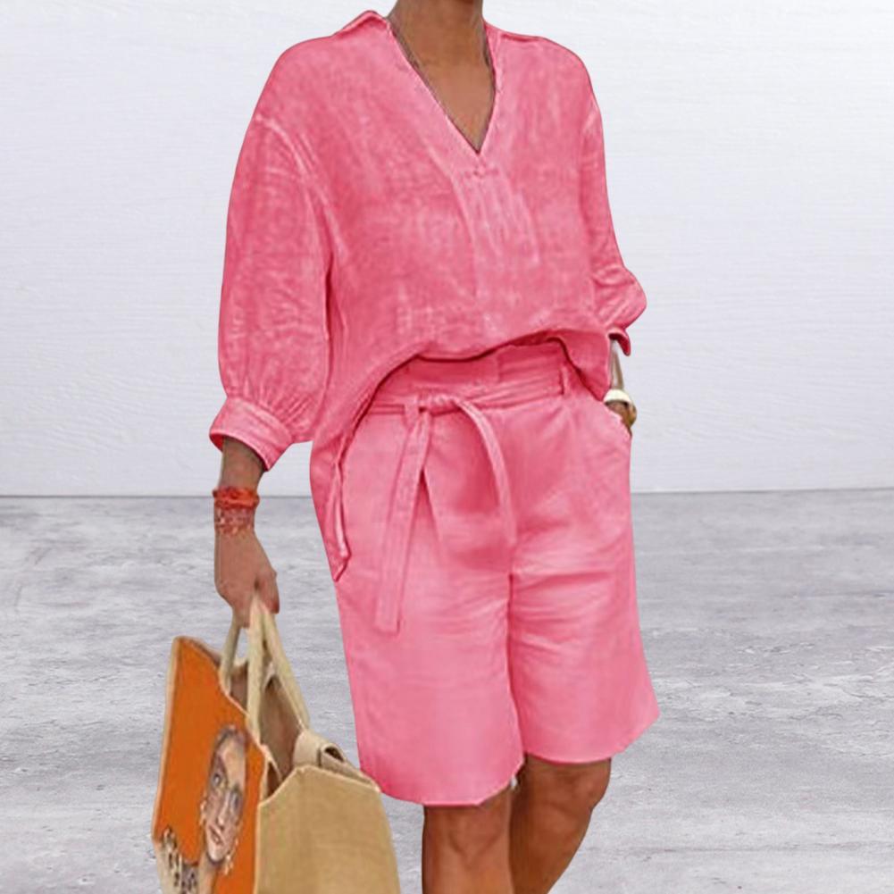 Ensemble Femme Coton & Lin – Élégance Décontractée & Confort Naturel