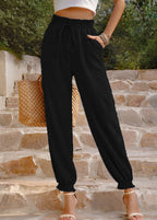 Pantalon fluide taille haute à nouer – Look chic et décontracté