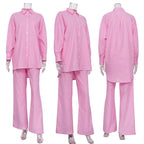 Ensemble Décontracté Lin & Coton – Chemise Oversize et Pantalon Large