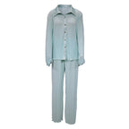 Ensemble Chemise Longue Manches & Pantalon – Style Décontracté & Élégance Fluide