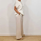 Ensemble Deux Pièces Élégant En Satin